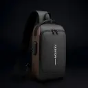 Anti-theft crossbody sling bag with USB port for travellers, Men & Women
